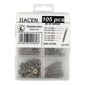  105pcs Chipboard Screws