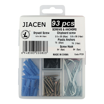 93pcs Screws and Anchors